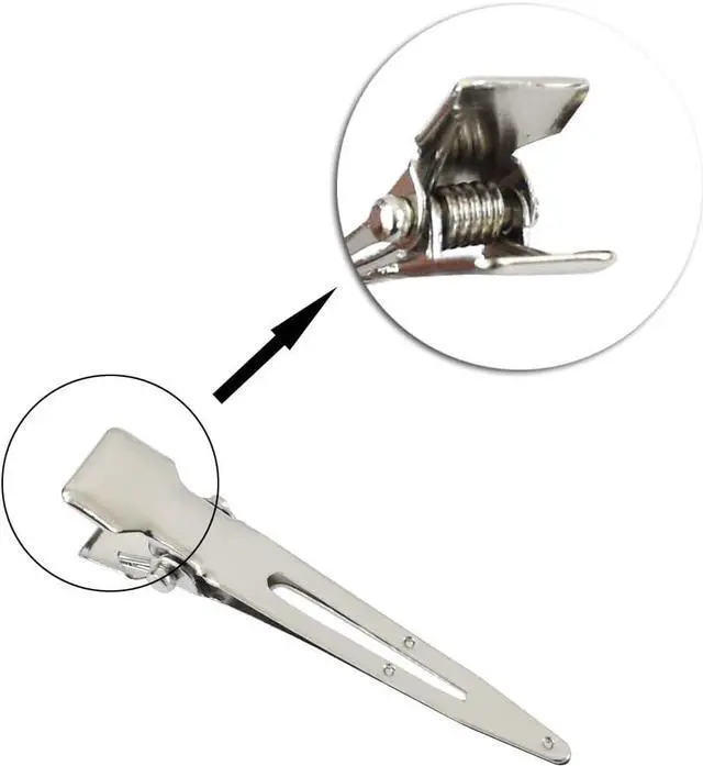 Alt view image 6 of 7 - 30 Pieces Metal Hair Clips Duck Billed Hair Clips Alligator Curl Clips for DIY Bow, Hair Accessories for Women Styling
