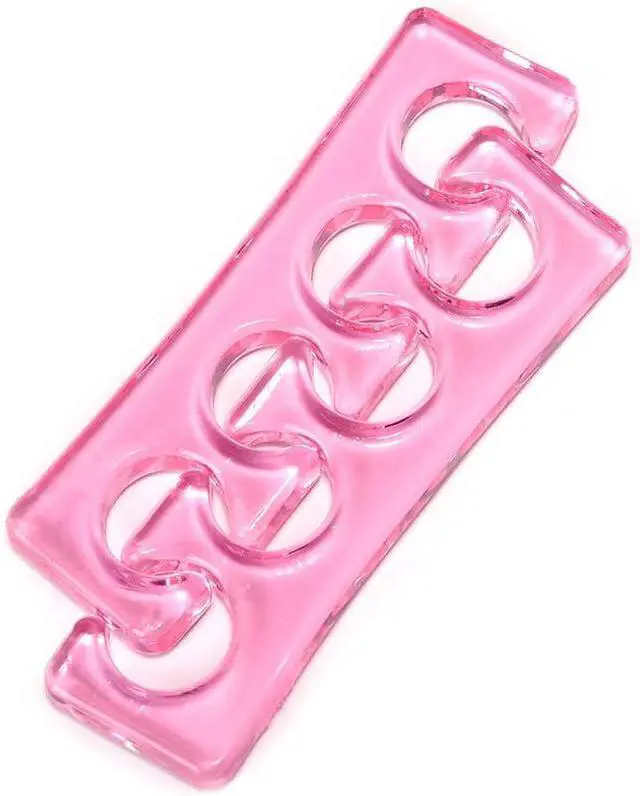 Main image of Pedicure Toe Separators Flexible Soft Silicone Finger Toe Spacers | Reusable Toe Spreader Salon Pedicure Tools for Nail Polish 2Pcs Washable Toe Spacers for Women Suitable for Home DIY Pink