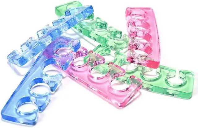 Alt view image 4 of 4 - Pedicure Toe Separators Flexible Soft Silicone Finger Toe Spacers | Reusable Toe Spreader Salon Pedicure Tools for Nail Polish 2Pcs Washable Toe Spacers for Women Suitable for Home DIY Pink
