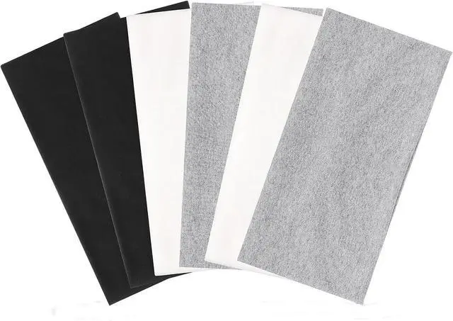 Main image of 6 Pack Wide Cotton Headbands for Women, Non-Slip Workout Yoga Sports | 95% cotton, breathable and sweat absorbing, 9.3 x 4.7 in stretch fit, black white gray, for yoga running gym daily wear