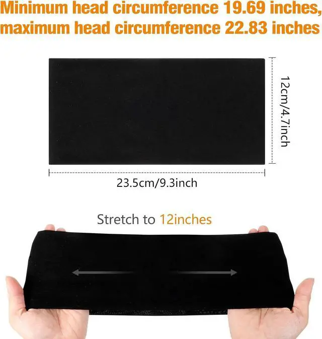 Alt view image 3 of 7 - 6 Pack Wide Cotton Headbands for Women, Non-Slip Workout Yoga Sports | 95% cotton, breathable and sweat absorbing, 9.3 x 4.7 in stretch fit, black white gray, for yoga running gym daily wear