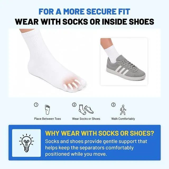 Alt view image 6 of 7 - 40PCS Premium Foam Toe Separators & Toe Cushions, Soft Foam Toe Spacers for Overlapping Toes, Individual Toe Separators, Between Toes Cushion Pads for Women and Men, Toe Dividers, Foot Care