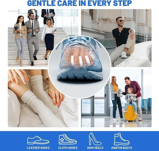 Alt view image 7 of 7 - 40PCS Premium Foam Toe Separators & Toe Cushions, Soft Foam Toe Spacers for Overlapping Toes, Individual Toe Separators, Between Toes Cushion Pads for Women and Men, Toe Dividers, Foot Care