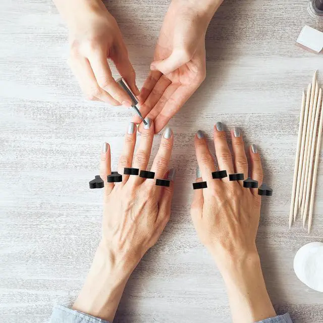 Alt view image 4 of 7 - Toe Separators Set - 52 Pieces Premium Pedicure Tool, Spa Party Salon Polishing Separator (Black)
