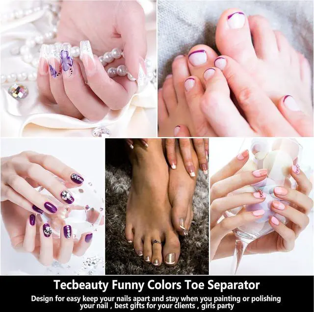 Alt view image 5 of 7 - Toe Separators Set - 52 Pieces Premium Pedicure Tool, Spa Party Salon Polishing Separator (Black)