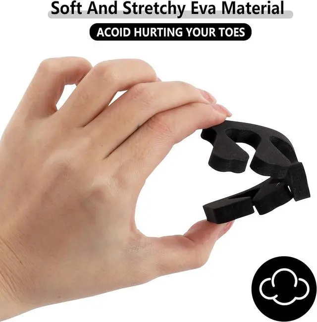 Alt view image 6 of 7 - Toe Separators Set - 52 Pieces Premium Pedicure Tool, Spa Party Salon Polishing Separator (Black)