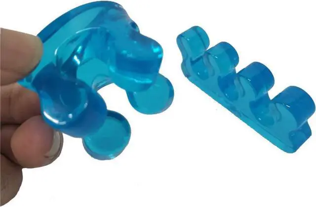 Alt view image 3 of 6 - One Pair Yoga Toes Blue Toe Stretcher & Toe Separator Stop Foot Pain and Boost Athletic Performance (Blue)