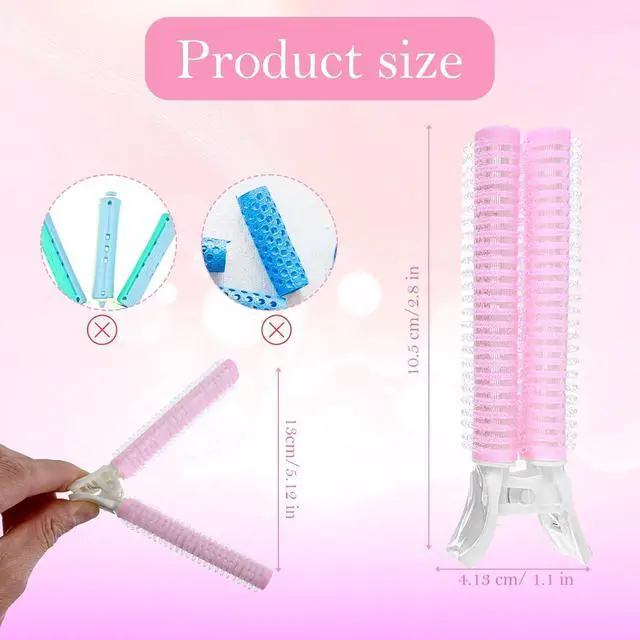 Alt view image 2 of 7 - Oruola 10pcs Hair Root Clips for Volume,Volumizing Roller Clips, Portable Root Lifting Clip for Bangs, DIY Hair Accessories Tools Hairs Roots Clip for Shaping Bangs, Creating See-Through Bang,Pink