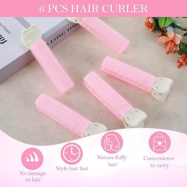 Alt view image 3 of 7 - Oruola 10pcs Hair Root Clips for Volume,Volumizing Roller Clips, Portable Root Lifting Clip for Bangs, DIY Hair Accessories Tools Hairs Roots Clip for Shaping Bangs, Creating See-Through Bang,Pink