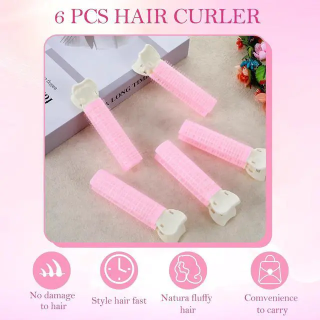 Alt view image 5 of 7 - Oruola 10pcs Hair Root Clips for Volume,Volumizing Roller Clips, Portable Root Lifting Clip for Bangs, DIY Hair Accessories Tools Hairs Roots Clip for Shaping Bangs, Creating See-Through Bang,Pink