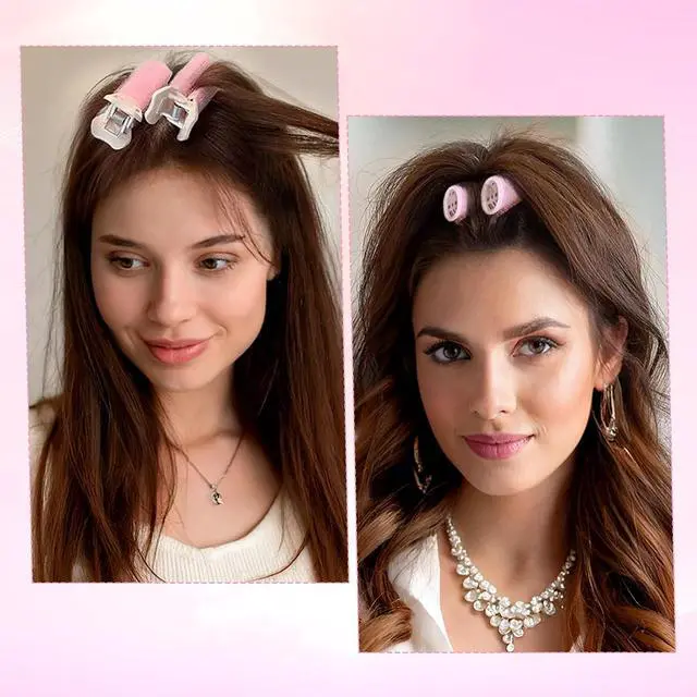 Alt view image 7 of 7 - Oruola 10pcs Hair Root Clips for Volume,Volumizing Roller Clips, Portable Root Lifting Clip for Bangs, DIY Hair Accessories Tools Hairs Roots Clip for Shaping Bangs, Creating See-Through Bang,Pink