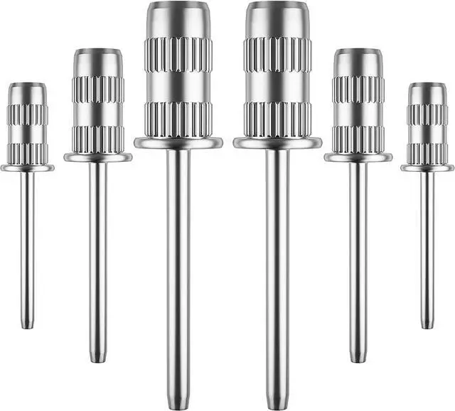 Main image of Nail Drill Bits,Sanding Bands for Nail Drill Shaft 3/32 inch,Drill Bits for Nails,Mandrel Bit for Nails,Nail Drill Bits for Acrylic Nails Manicure Nails Manicure Pedicure Tool (Silver) Pack of 6