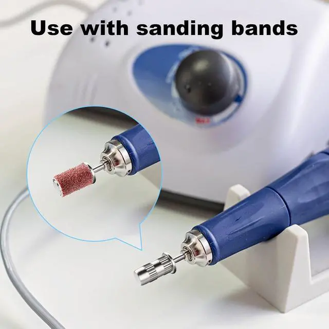 Alt view image 4 of 7 - Nail Drill Bits,Sanding Bands for Nail Drill Shaft 3/32 inch,Drill Bits for Nails,Mandrel Bit for Nails,Nail Drill Bits for Acrylic Nails Manicure Nails Manicure Pedicure Tool (Silver) Pack of 6