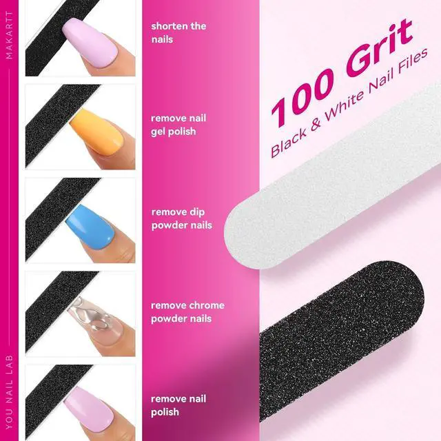 Alt view image 3 of 7 - Makartt Mini Nail Files 100/180 Grit - 50PCS Disposable Emery Boards | 5 Assorted Colors, Double-Sided Mini Files Bulk, Acrylic & Natural Nail Shaping, Nail Tech Kits, Salon Travel & Home Use