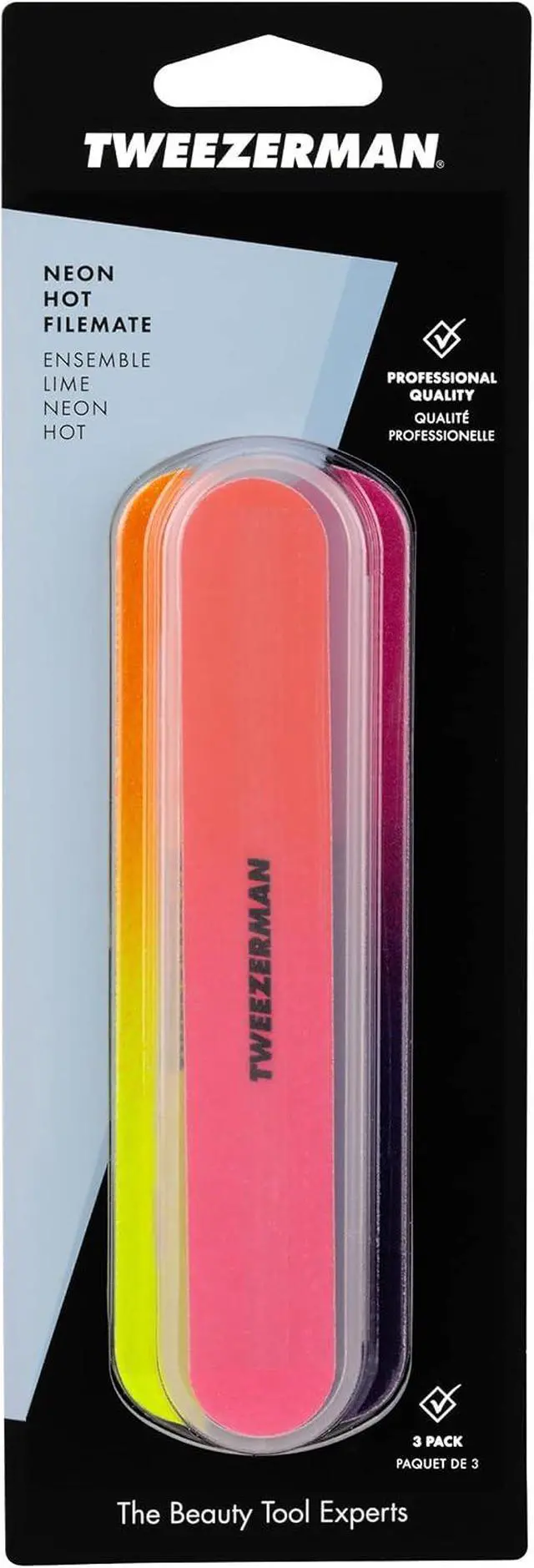 Alt view image 7 of 7 - Tweezerman Neon Hot Nail Filemates, 3 Count