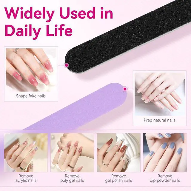 Alt view image 5 of 7 - Makartt Mini Nail Files 100/180 Grit - 50PCS Disposable Emery Boards | 5 Assorted Colors, Double-Sided Mini Files Bulk, Acrylic & Natural Nail Shaping, Nail Tech Kits, Salon Travel & Home Use