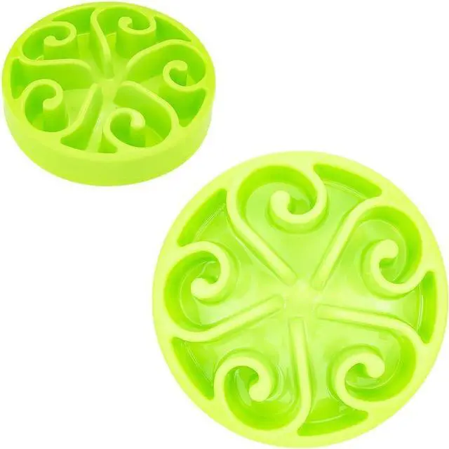 Alt view image 3 of 7 - Slow Feeder Dog Bowl Anti-Choking Help Prevent Bloat Non Toxic BPA Free Feeding Dish SH-10303, Green