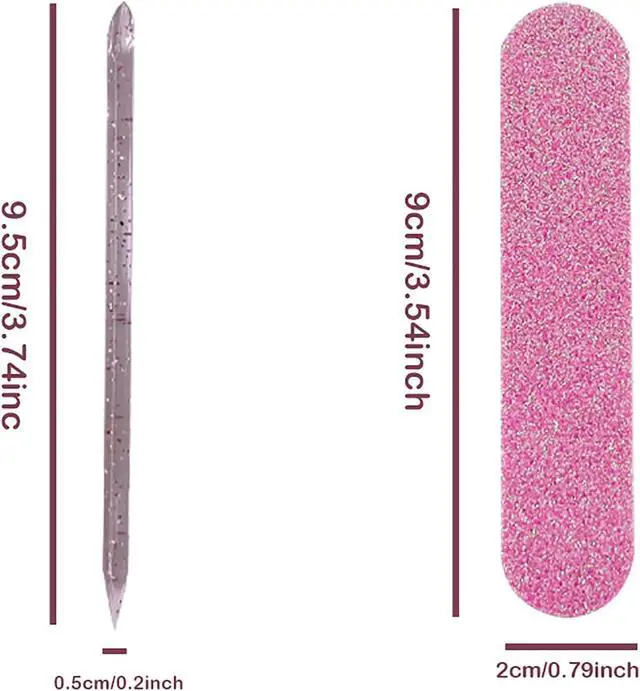 Alt view image 6 of 6 - Mini Nail Files, 30Sets Nail Kits 2-Piece | Nail Files 240Grit, Crystal Stick, Individually Packaged Nail Tool Kit, for Fingernails, Toenails & Press on Nail