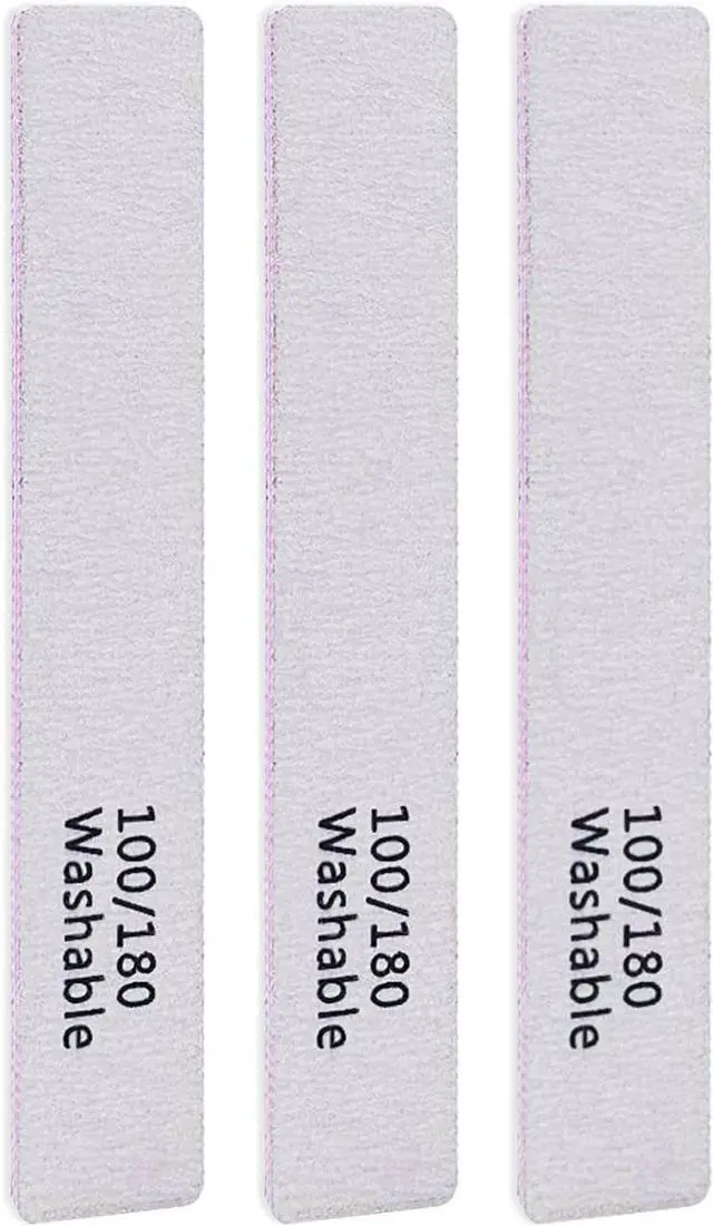 Main image of LNAUJS 3PCS Professional Reusable Double-Sided 100/180 Grit Washable Nail File