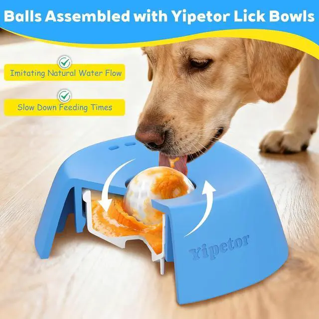 Alt view image 2 of 3 - Yipetor Dog Lick Ball for Slow Feeder Bowls | Only Replacement Ball without Bowl for Yipetor Slow Feeder Dog Lick Bowl
