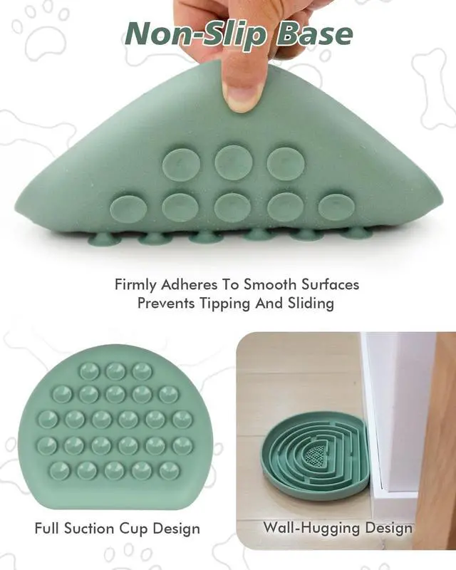 Alt view image 3 of 7 - Slow Feeder Dog Bowls, Anti-Choking Puzzle Maze Dog Food Bowl for Medium Small Breeds, Silicone Puppy Feeding Dish with Non-Slip Suction Cup, Fast Eating Prevention, Boredom and Anxiety Reducer