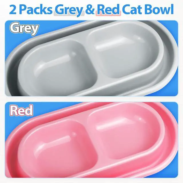 Alt view image 5 of 6 - Ant Away Outdoor Cat Bowl, Double Pet Bowl with Water Moat, Spill-Proof Design, Food & Water Feeder for Outdoor Cats Ants Away, Easy Clean, Lightweight Plastic(Small, 2 Packs)