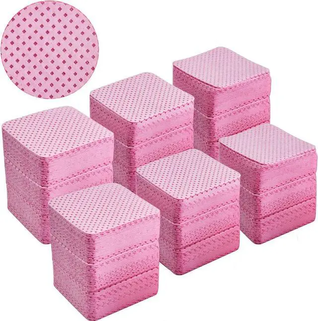 Main image of Bcowos Pink Lint Free Nail Wipes, No Lint, Absorbent, 540PCS | Soft Non-Woven Nail Polish Remover Pads- Lint Free Wipes for Nail Polish Removal, lash Extensions Application, Nail Supplies