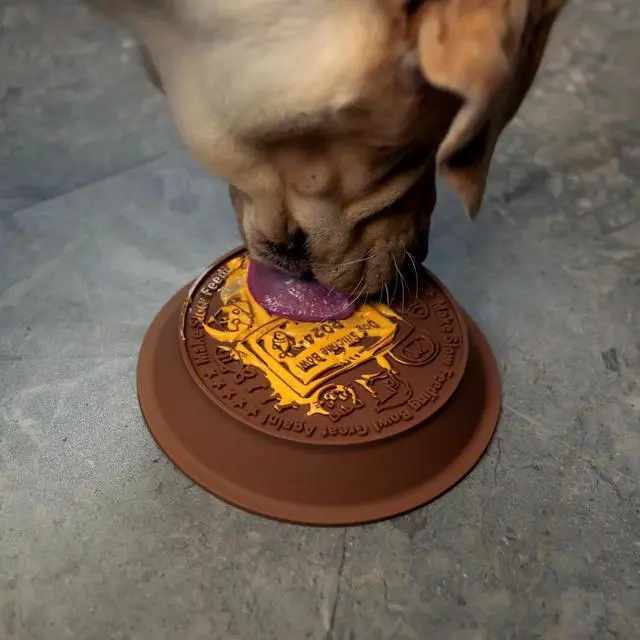 Alt view image 6 of 6 - Dog Slow Feeder Brown Bowl Dog'nald Trump Design - 2026 Edition - Premium Food Grade Silicone - Interactive Slow Feeder & Lick Mat - Dishwasher Safe - Anti-Slip - Fun & Engaging Design for Dogs
