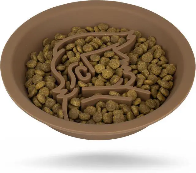 Alt view image 3 of 6 - Dog Slow Feeder Brown Bowl Dog'nald Trump Design - 2026 Edition - Premium Food Grade Silicone - Interactive Slow Feeder & Lick Mat - Dishwasher Safe - Anti-Slip - Fun & Engaging Design for Dogs