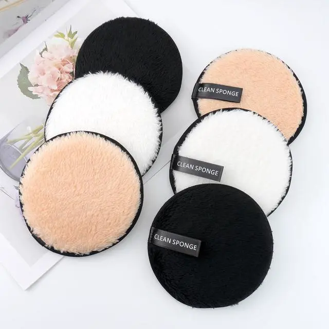 Alt view image 6 of 6 - BlingKingdom 6 PCS Reusable Makeup Remover Pads, Facial Cleansing Cloths | Washable, Double-Sided Round Make Up Remover Pads for All Skin Types - 3 Colors