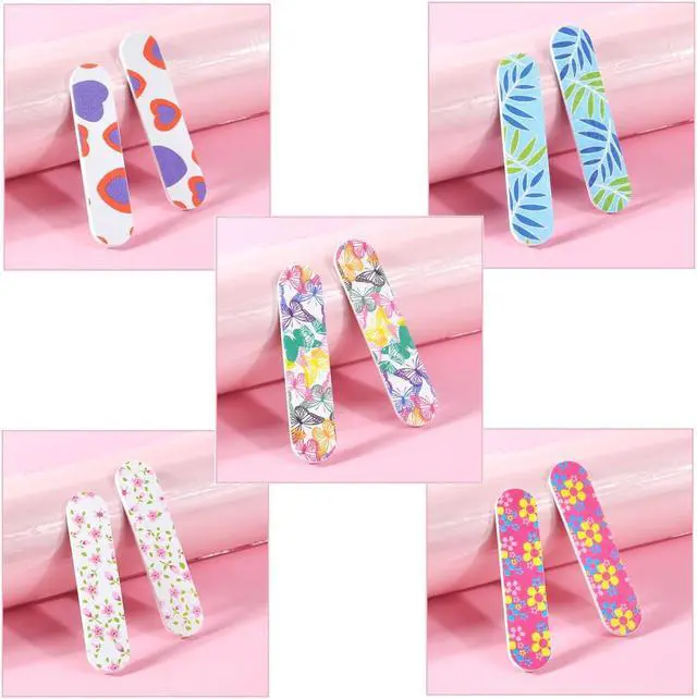 Alt view image 3 of 5 - Nail File Nail Buffers Nail Emery Boards Disposable Nail Care Files Double Sided Art Manicure File Mini Reusable for Women Girls Men 10 Pack