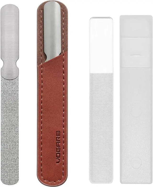 Main image of Diamond Nail File for Natural Nails, 4.6 Inch Double Sided 180 Grits Emery Boards Metal Toe Nail Files for Thick Toenails and Fingernail (1 Pack)