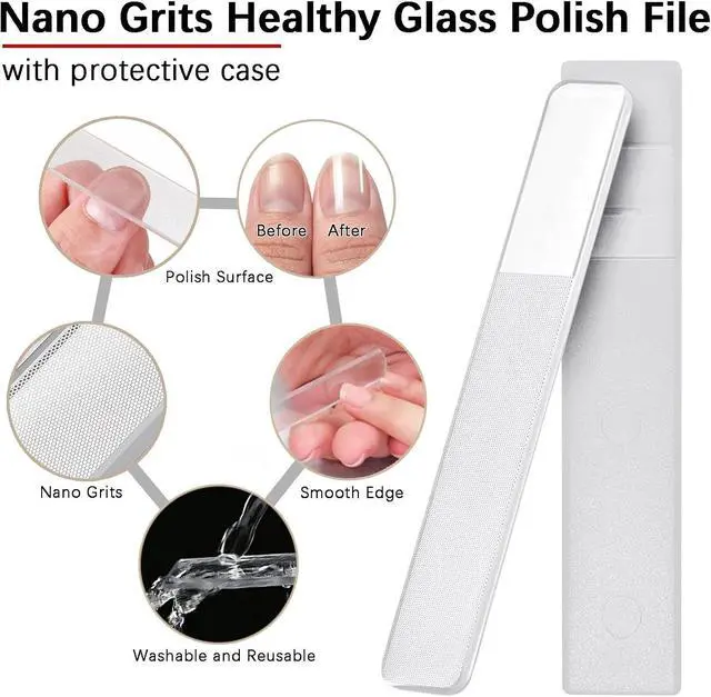 Alt view image 7 of 7 - Diamond Nail File for Natural Nails, 4.6 Inch Double Sided 180 Grits Emery Boards Metal Toe Nail Files for Thick Toenails and Fingernail (1 Pack)