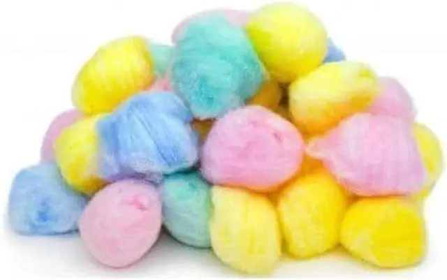 Main image of Cotton Balls, Multicolor, Soft and Gentle, 50 Pieces