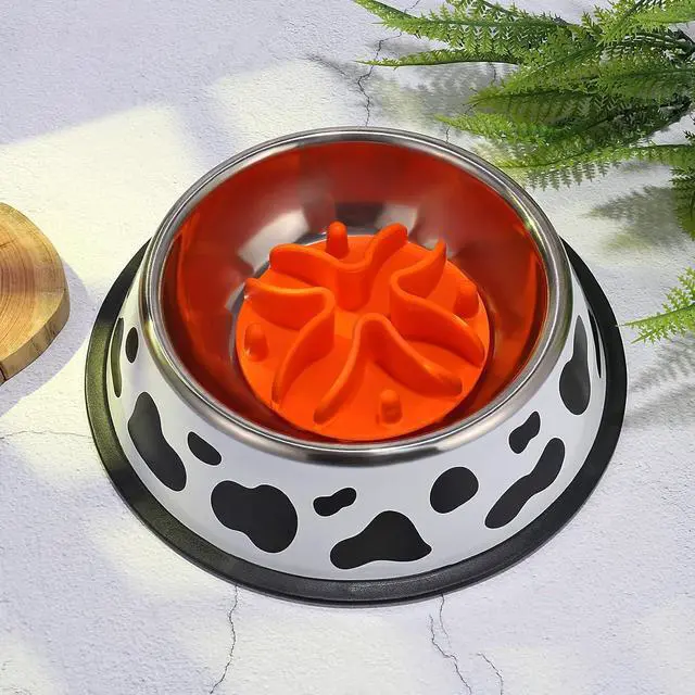 Alt view image 6 of 7 - Slow Feeder Insert for Dogs & Cats, 3 Sizes Food-Grade Silicone Anti-Choking Puzzle Feeder, Non-Slip Suction Cup Design, Fits Most Bowls, Bloat Stop Pet Feeding Solution
