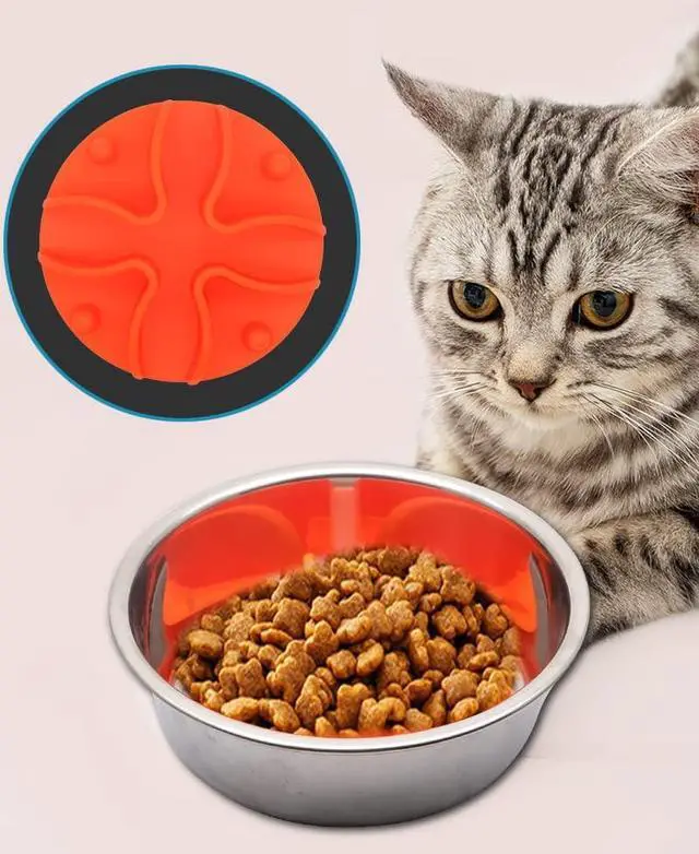 Alt view image 7 of 7 - Slow Feeder Insert for Dogs & Cats, 3 Sizes Food-Grade Silicone Anti-Choking Puzzle Feeder, Non-Slip Suction Cup Design, Fits Most Bowls, Bloat Stop Pet Feeding Solution