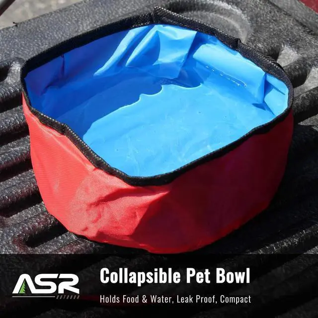 Alt view image 2 of 7 - ASR Outdoor Dog Water Bowl Folding Collapsible Pet Travel Food Dish for Hiking and Camping