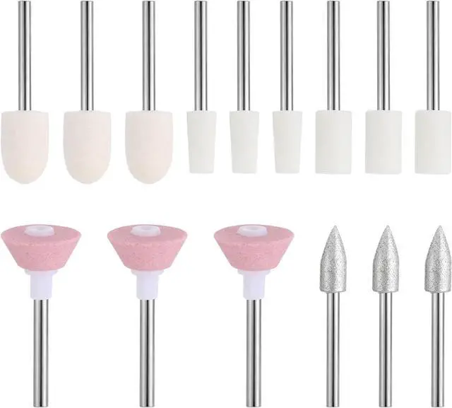 Main image of Nail File Replacement Head Refills Set, 15 PCS Nails File Bit Professional Replacement Electric Nail Drill Bits Set for Home Salon Acrylic Nails Manicure Pedicure Tools