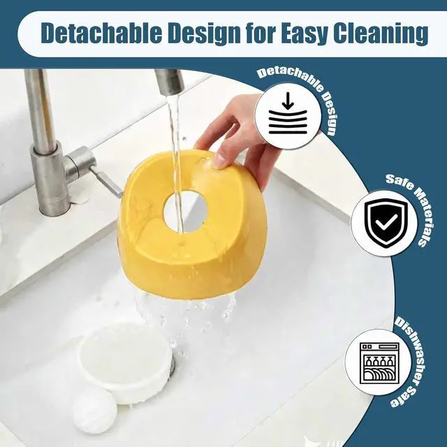 Alt view image 6 of 7 - SOOPLEU Lick and Roll Bowl for Dogs No-Mess Slow Feeder for Bone Broth, Yogurt & Supplements | Lick and Roll Bowl with Anti-Spill Rolling Ball | for Senior Dogs, New Puppies & Post-Op Nutrition
