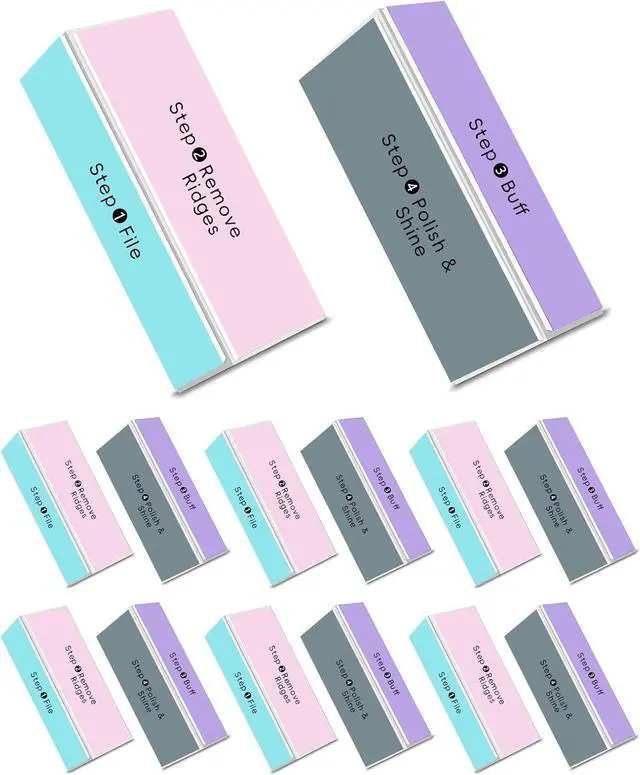 Main image of 12PCS 4 Sided Nail Buffer Block, Shine Nail Files and Buffers