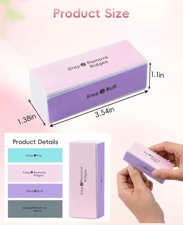 Alt view image 2 of 7 - 12PCS 4 Sided Nail Buffer Block, Shine Nail Files and Buffers