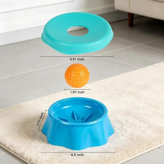 Alt view image 4 of 7 - Dog Lick Bowl, Slow Feeder Dog Bowl with Anti-Slip Module, Silicone Dog Licking Bowl for Peanut Butter, Yogurt and Treats, Non-Slip Dog Lick Bowl-Suitable for Large, Medium, and Small Dogs