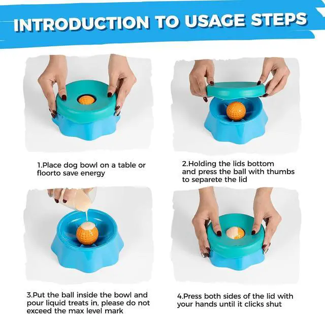 Alt view image 5 of 7 - Dog Lick Bowl, Slow Feeder Dog Bowl with Anti-Slip Module, Silicone Dog Licking Bowl for Peanut Butter, Yogurt and Treats, Non-Slip Dog Lick Bowl-Suitable for Large, Medium, and Small Dogs