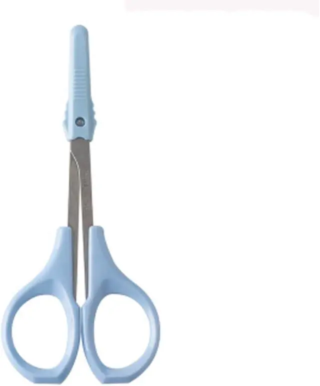 Alt view image 3 of 5 - SHINING CROWN 4 Inch Premium Nose & Ear Hair Scissors, Safety Blades with Rounded Tip for Trimming Kid's & Adult's Nails, Facial & Eyebrow Hair