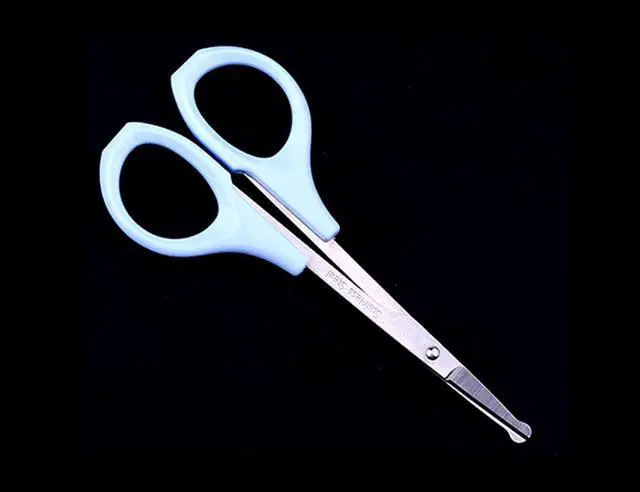 Alt view image 5 of 5 - SHINING CROWN 4 Inch Premium Nose & Ear Hair Scissors, Safety Blades with Rounded Tip for Trimming Kid's & Adult's Nails, Facial & Eyebrow Hair