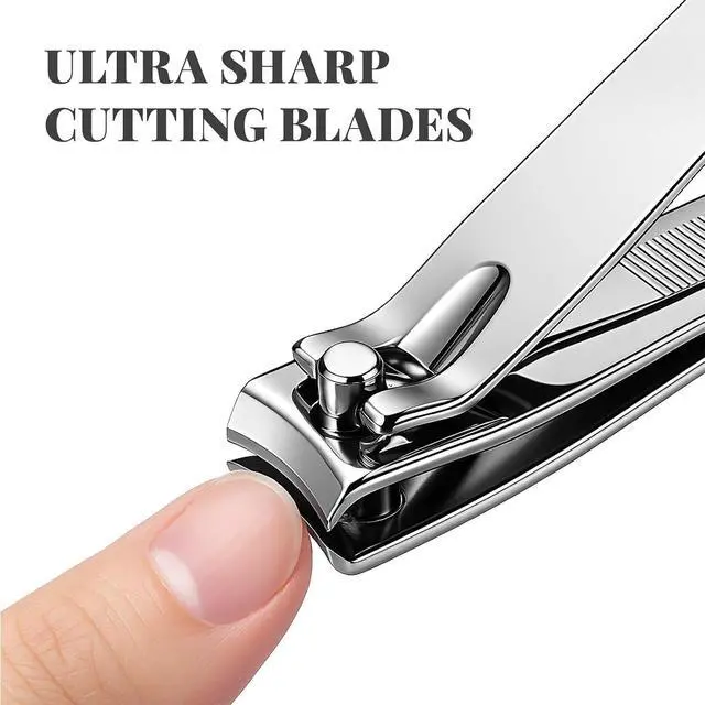 Alt view image 3 of 6 - Nail Clippers Nail Cutter Toenail Fingernail Clipper for Thick Nails Stainless Steel Sharp Sturdy Trimmer for Men & Women 1 Pack (Silver)