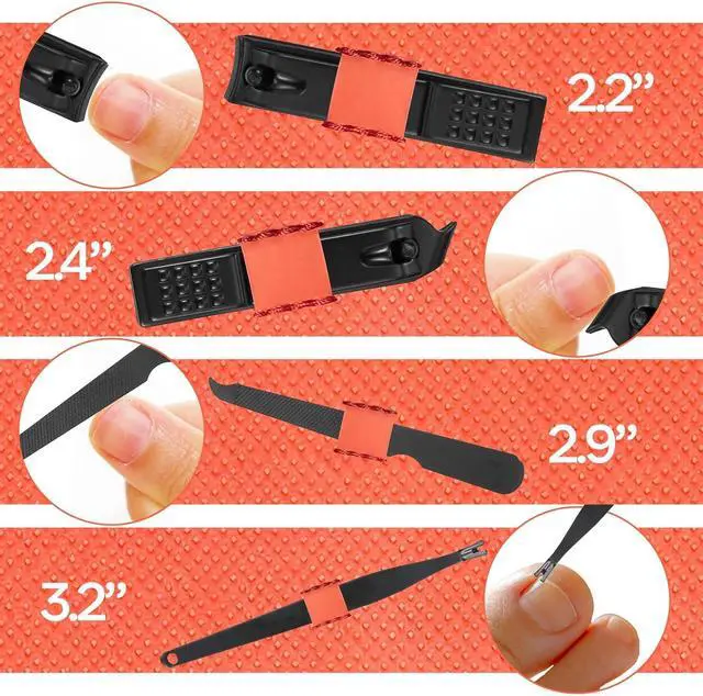 Alt view image 5 of 7 - P2P Nails 8 Piece Nail Clipper Set - Personal Care Manicure Set - Professional Quality Stainless Steel Nail Care Grooming Kit
