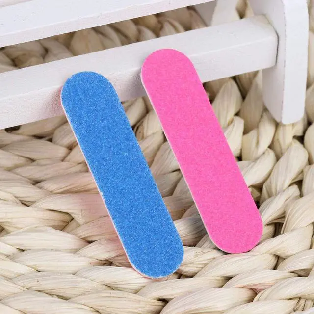 Alt view image 4 of 6 - 300 Pcs Mini Nail Files Double Sided Emery Boards Small Disposable Nail Files Bulk Manicure Pedicure Tools for Men, Women, Kids- 2 Inch