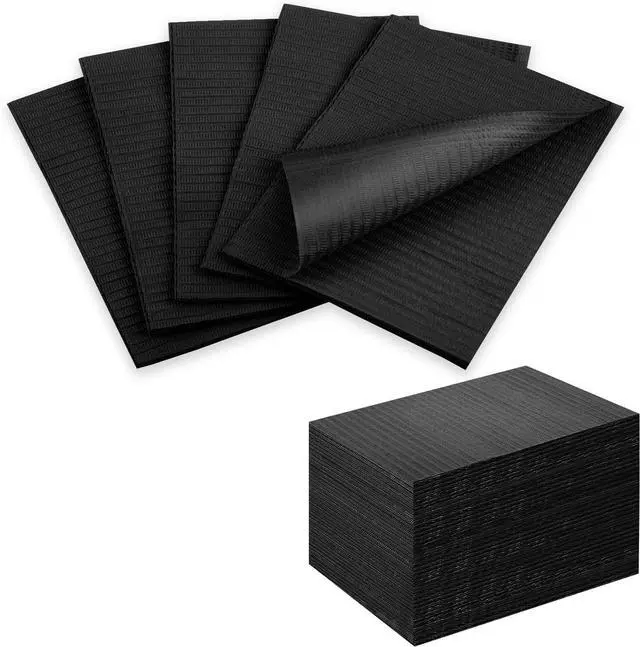 Main image of Nail Art Table Mat - Disposable Nail Paper Towels (50PCS) - Black Waterproof 3-Ply Nail Art Paper 13" X 18" Pads for Nail Table Decoration Kit, Nail Art Accessories