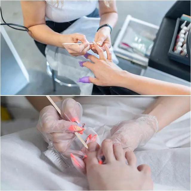 Alt view image 5 of 7 - 400pcs Nail Files Kit- 200 Mini Nail Files 180/240 Grit, 200pcs Orange Nail Sticks Pedicure Wood Cuticle Pushers